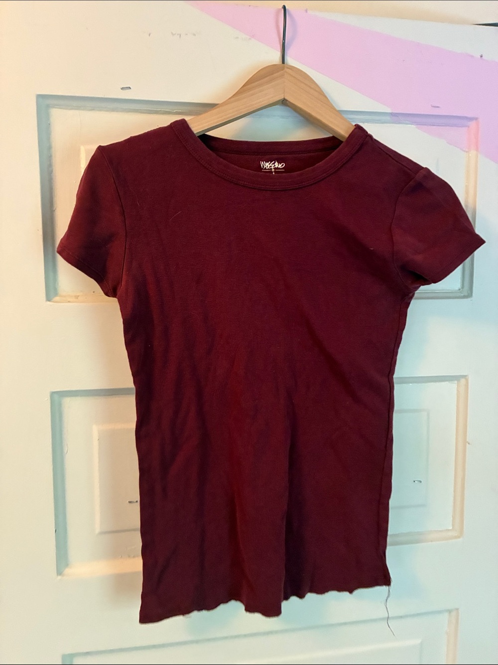 Massimo Maroon Short-Sleeve Crewneck Tee, Small